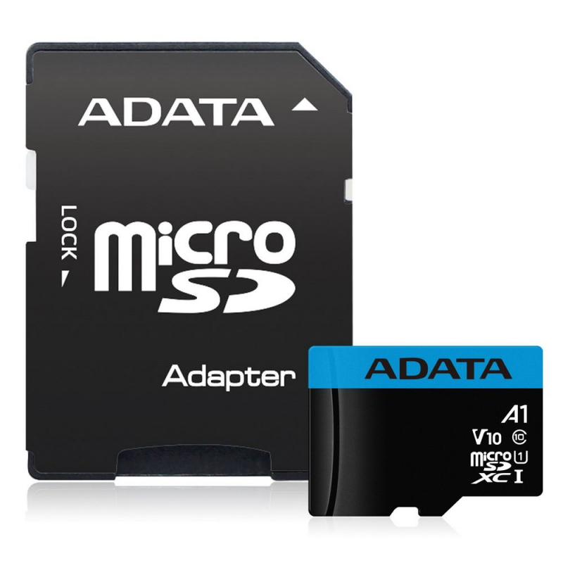 ���� ����� microSD 64GB ADATA microSDHC Class 10 UHS-I A1 100/25 MB/s (SD �������)